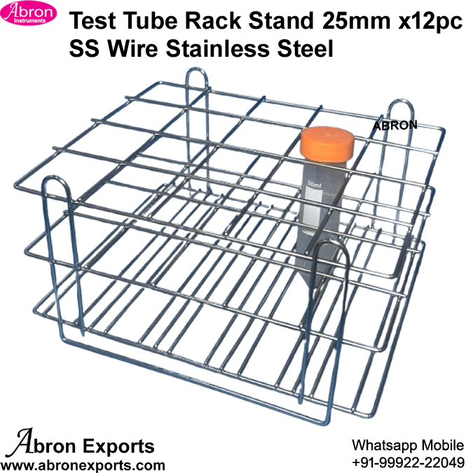 Test Tube Stand Rack SS Wire 40mm x 20 Tube Centrifugal Tube 10pc Abron AC-633SW4020 